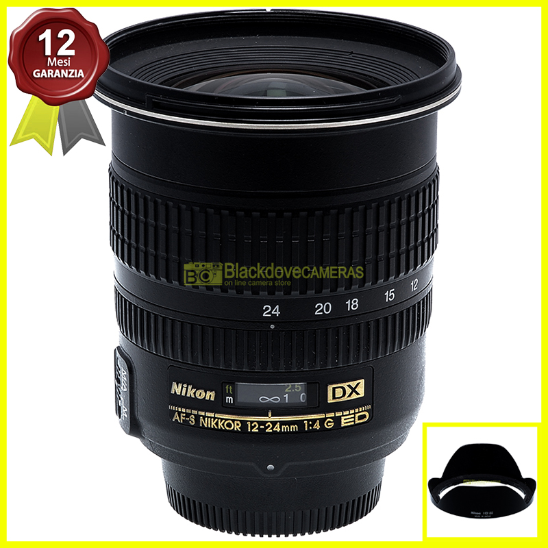 “Nikon AF-S Nikkor 12-24mm f4 G ED DX obiettivo zoom per fotocamere digitali APS”