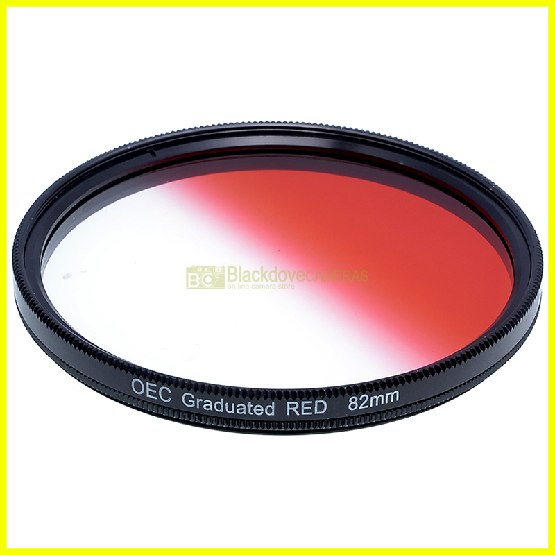 82mm. filtro digradante rosso OEC Graduated red filter. Vite M82. Graduato.