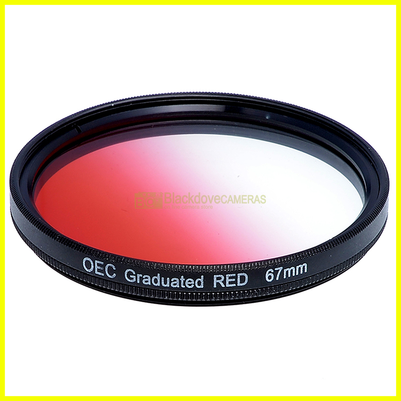 67mm. filtro digradante rosso OEC Graduated red filter. Vite M67. Graduato.