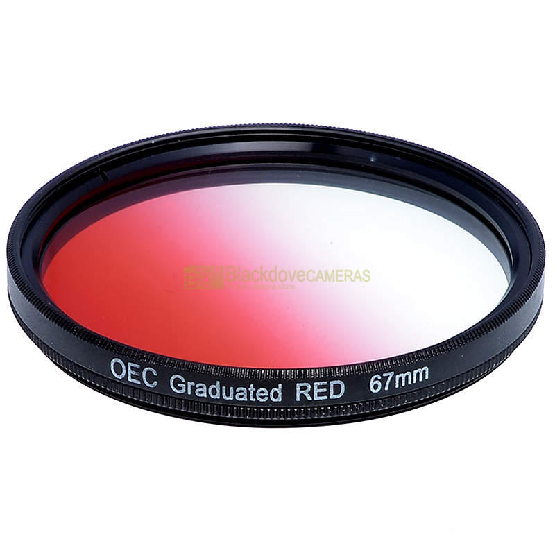 67mm. filtro digradante rosso OEC Graduated red filter. Vite M67. Graduato.