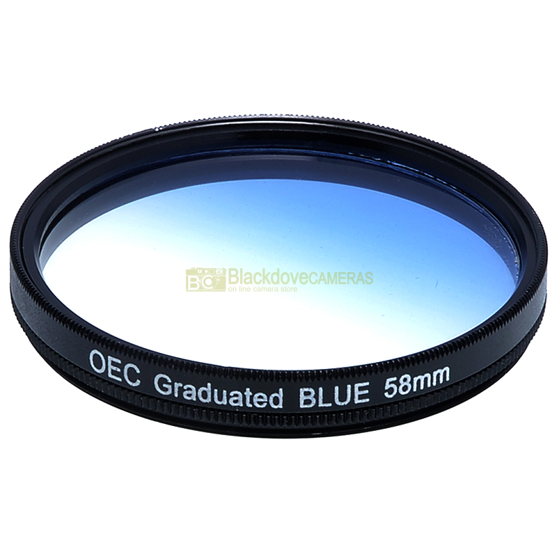 58mm. filtro digradante blu OEC Graduated blue filter. Vite M58. Graduato.