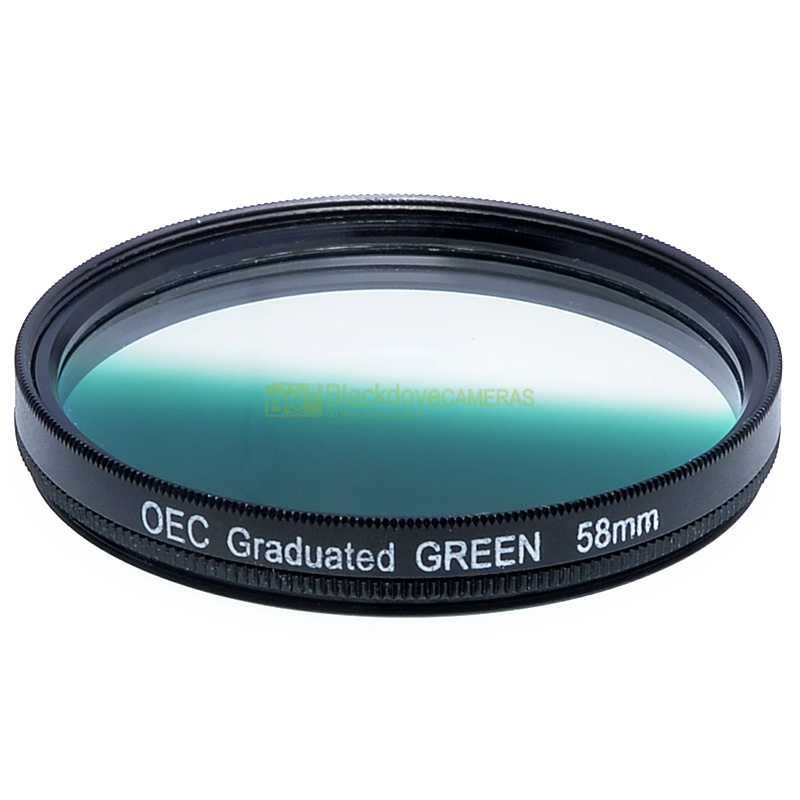 58mm. filtro digradante verde OEC Graduated green filter. Vite M58. Graduato.