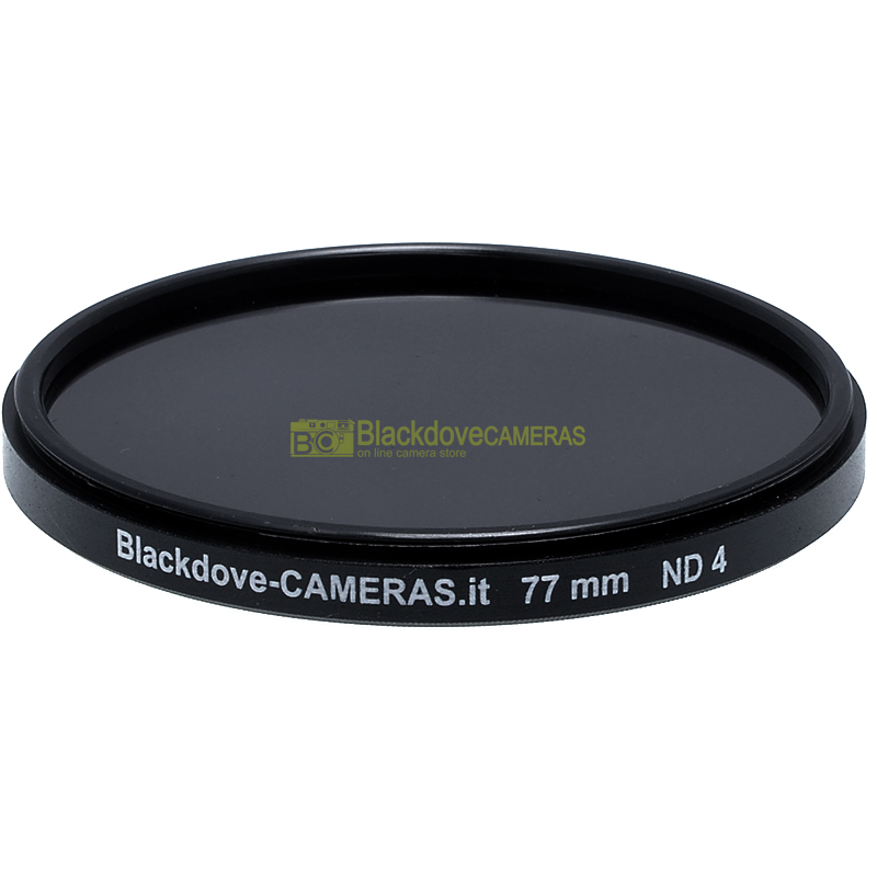 77mm. filtro Neutral density ND4 (+2 stops) Blackdove-cameras per obiettivi M77