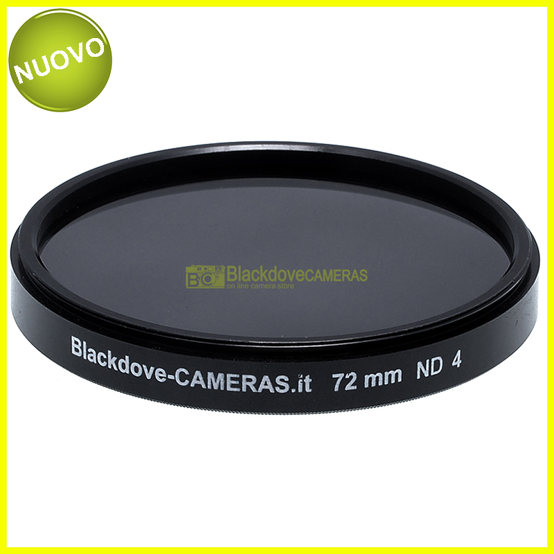 72mm. filtro Neutral density ND4 (+2 stops) Blackdove-cameras per obiettivi M72