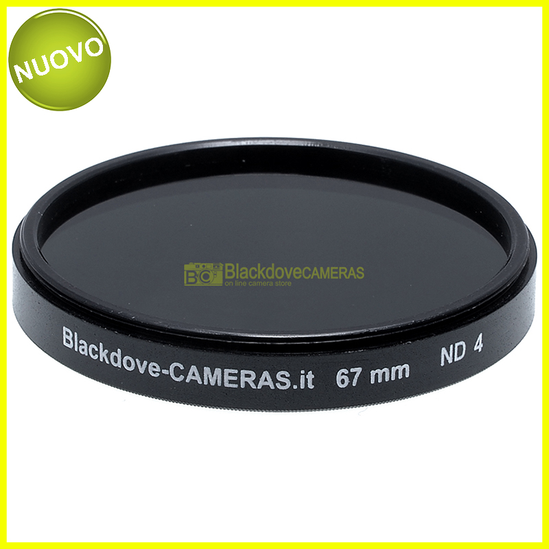 67mm. filtro Neutral density ND4 (+2 stops) Blackdove-cameras per obiettivi M67