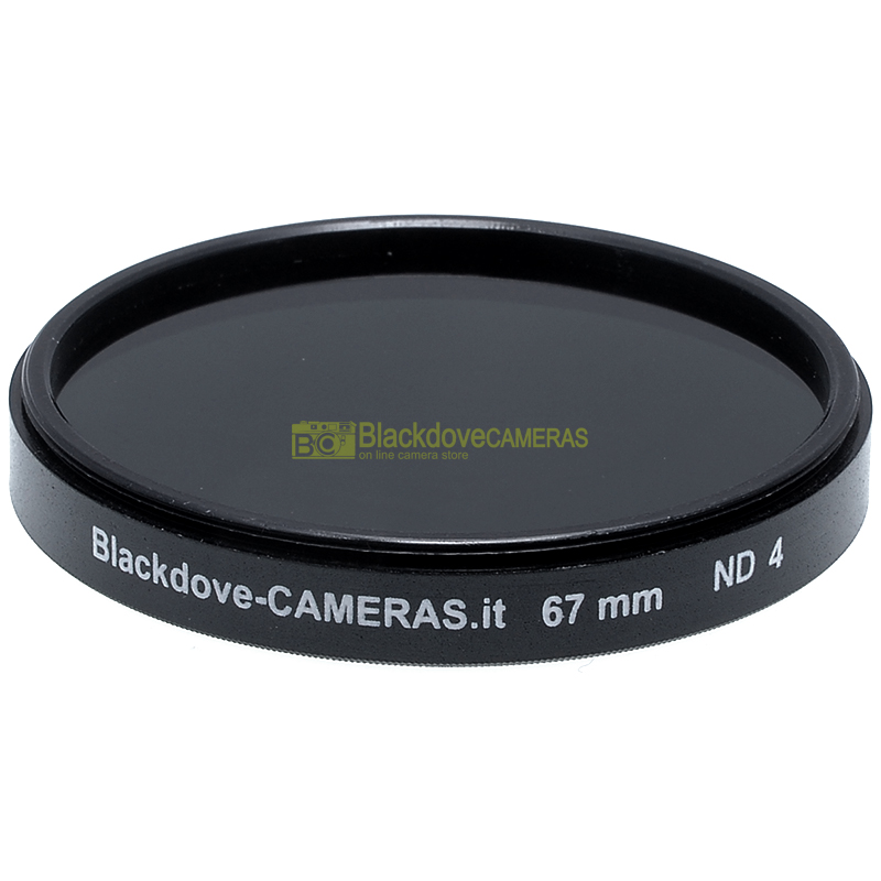 67mm. filtro Neutral density ND4 (+2 stops) Blackdove-cameras per obiettivi M67