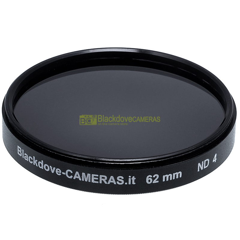 62mm. filtro Neutral density ND4 (+2 stops) Blackdove-cameras per obiettivi M62