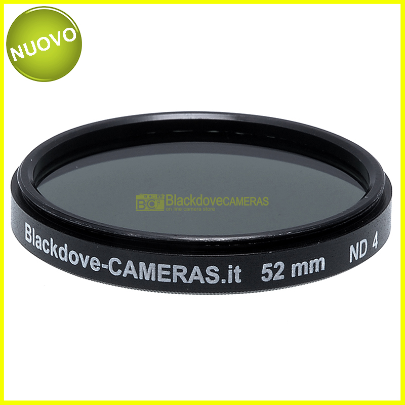 52mm. filtro Neutral density ND4 (+2 stops) Blackdove-cameras per obiettivi M52