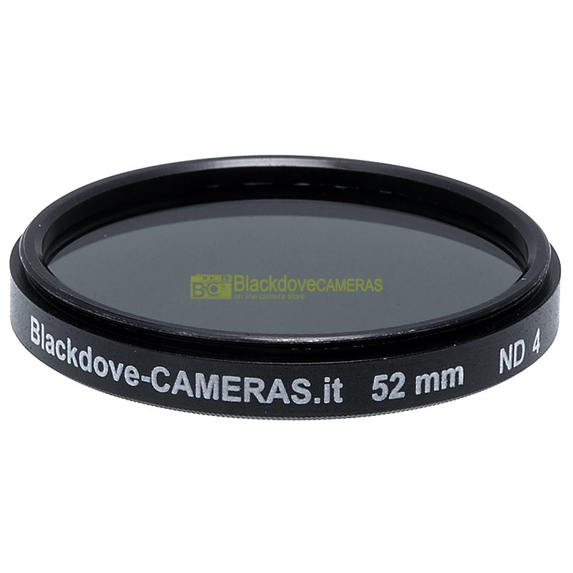 52mm. filtro Neutral density ND4 (+2 stops) Blackdove-cameras per obiettivi M52