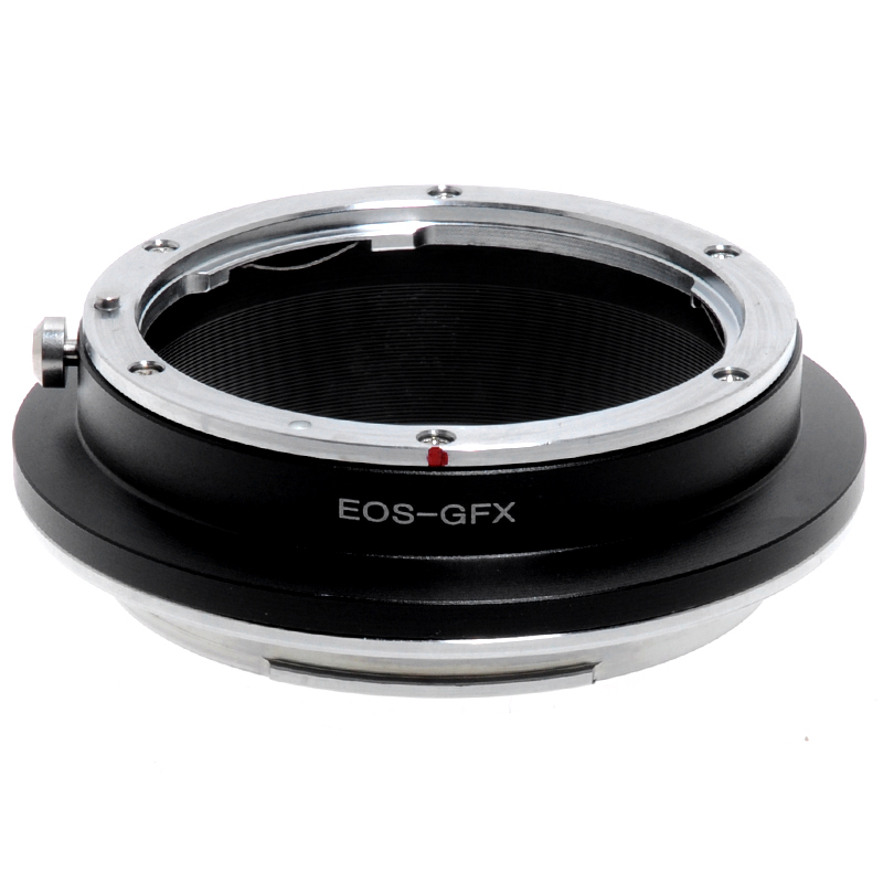 Anello adapter per montare ottiche Canon EOS su fotocamere Fuji GFX. Adattatore