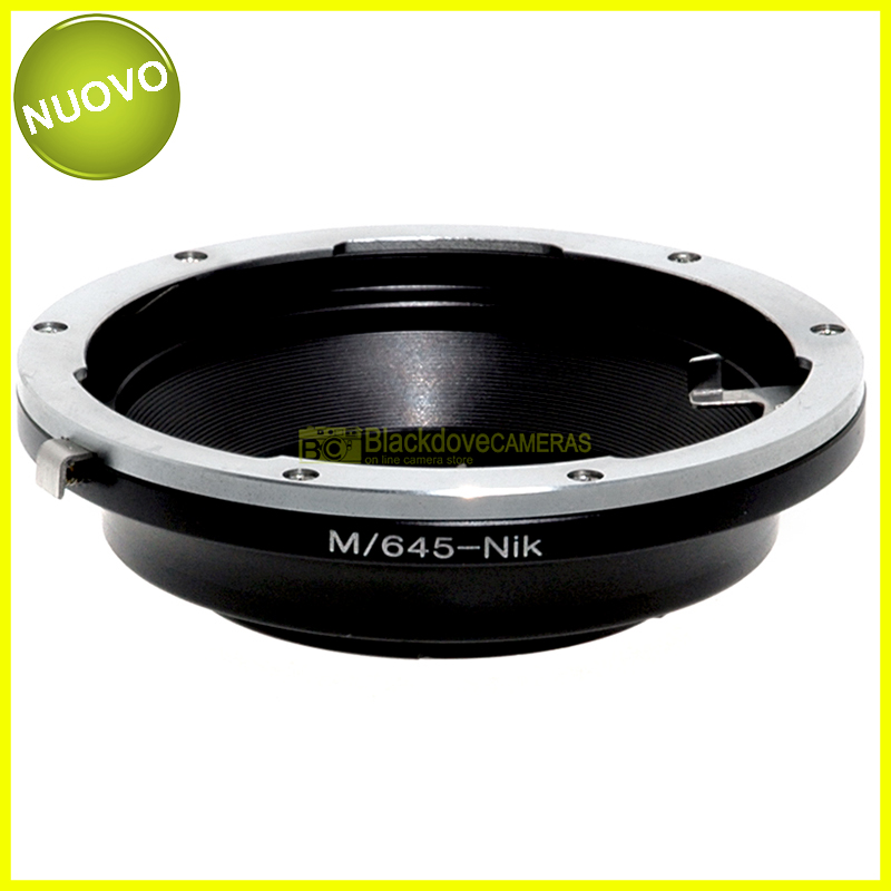“Nikon adapter x montare obiettivi Mamiya innesto 645 su corpi Nikon. Adattatore.”