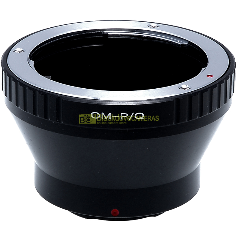 Anello adapter per obiettivi Olympus OM su fotocamere Pentax Q. Adattatore.