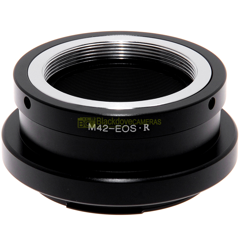 “Adattatore per obiettivi M42 su fotocamere Canon EOS R. Anello adapter EF-R”