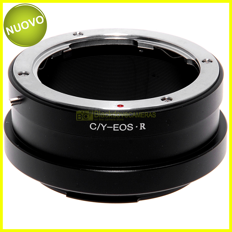 “Adattatore per obiettivi Contax/Yashica su fotocamere Canon EOS R. Anello adapter EF-R”