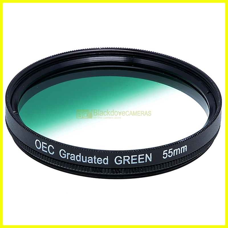 55mm. filtro digradante verde OEC Graduated green filter. Vite M55. Graduato.