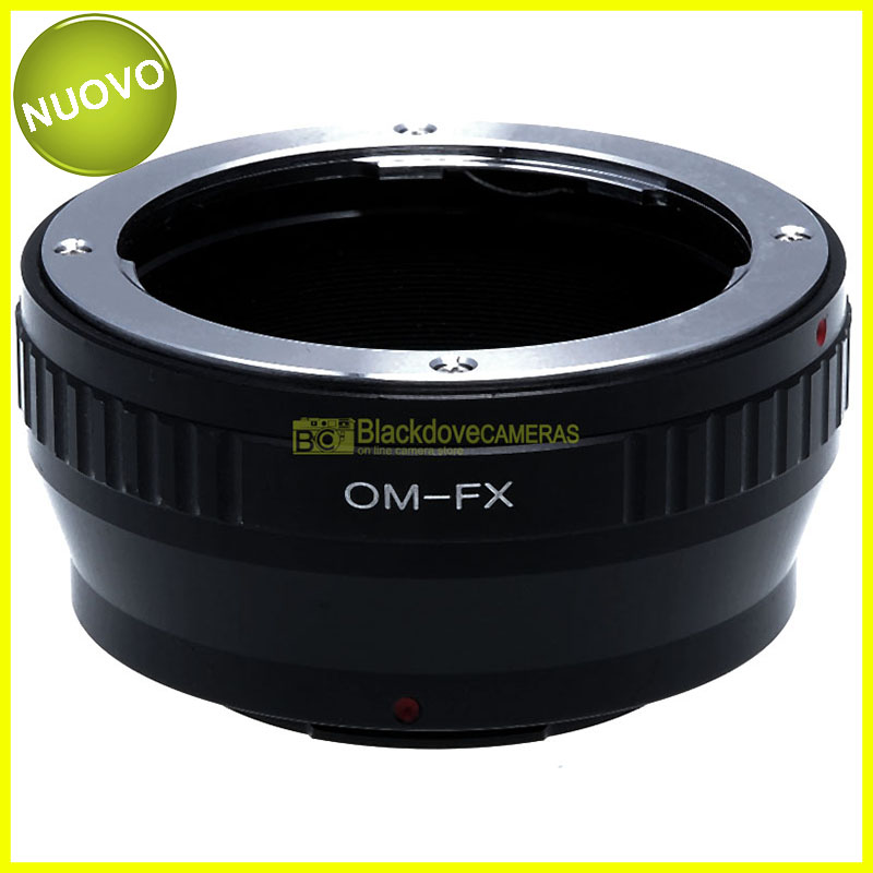 Adapter per obiettivi Olympus OM su fotocamere Fujifilm Fuji X. Anello adattatore.