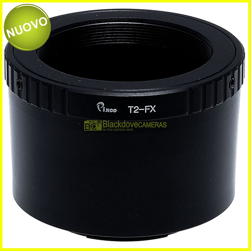 Adapter per obiettivi T-Mount T2 su fotocamere Fujifilm Fuji X. Anello adattatore.