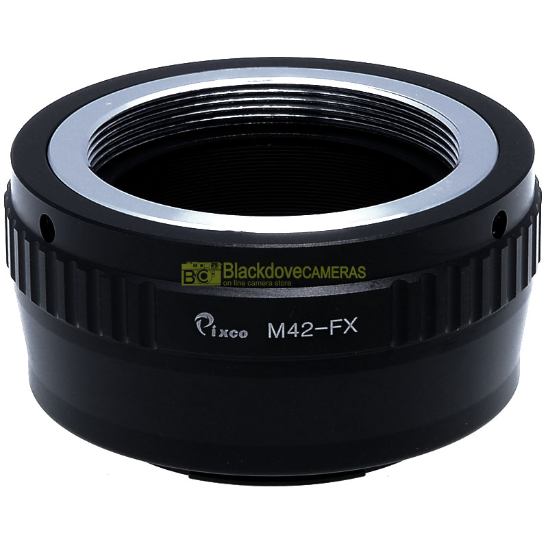 Adapter per obiettivi a vite M42 su fotocamere Fujifilm Fuji X. Anello adattatore.