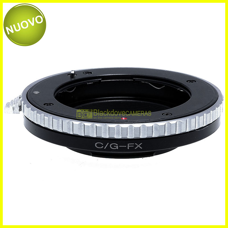 Adapter per obiettivi Contax G su fotocamere Fujifilm Fuji X. Anello adattatore.