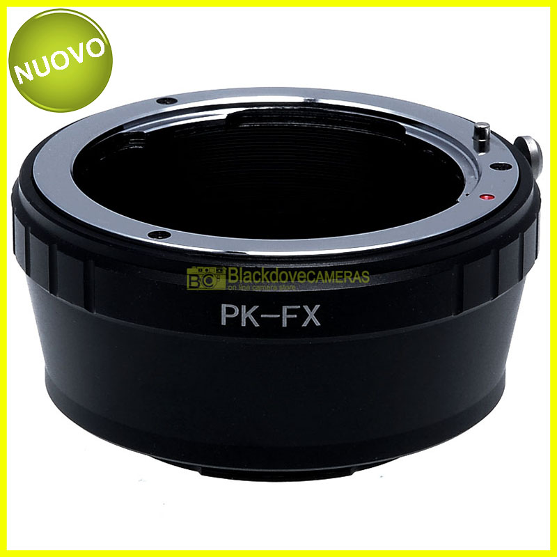 Adapter per obiettivi Pentax K su fotocamere Fujifilm Fuji X. Anello adattatore.