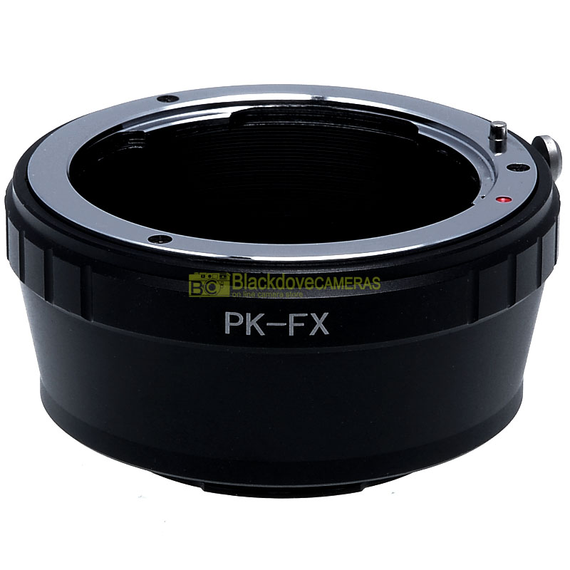 Adapter per obiettivi Pentax K su fotocamere Fujifilm Fuji X. Anello adattatore.