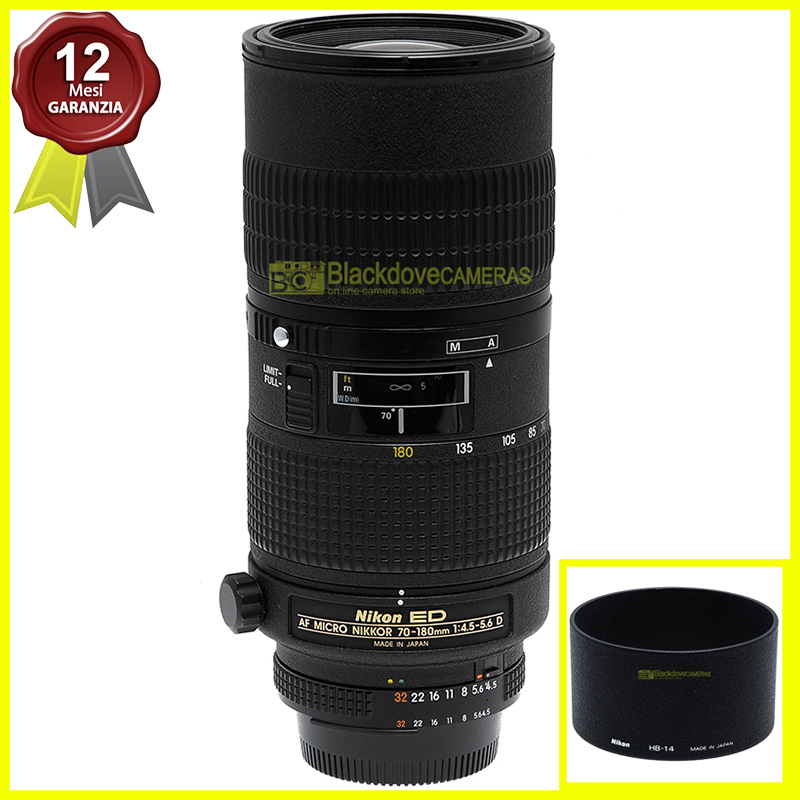 Nikon AF-D Micro Nikkor 70/180mm f4,5-5,6 ED Obiettivo per fotocamere reflex.