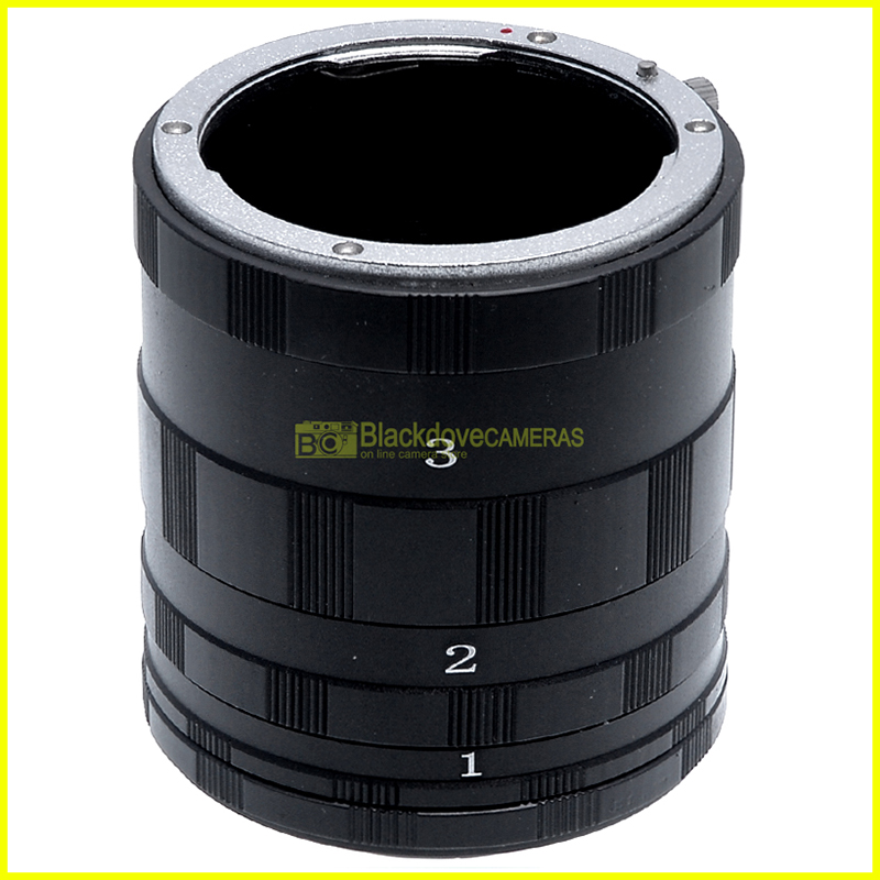 Kit anelli macro 12-20-36mm, innesto Nikon. Close-up Tube set.