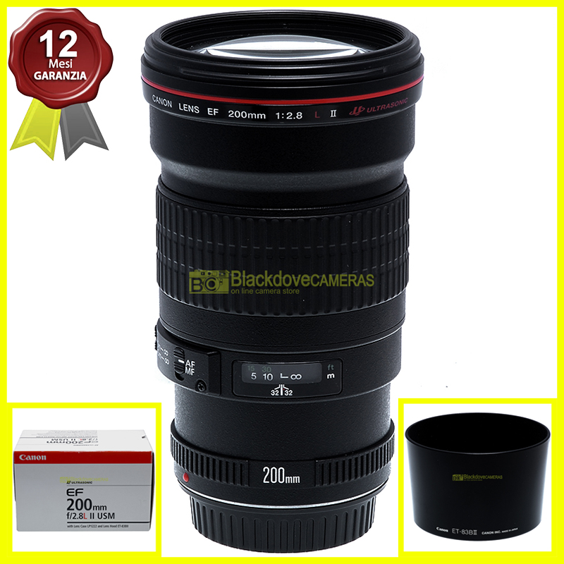 Canon EF 200mm. f2,8 L II USM Obiettivo AF Full Frame per fotocamere EOS.