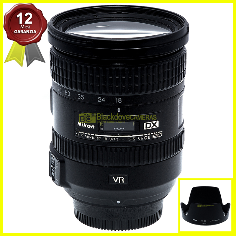 Nikon AF-S Nikkor 18/200mm f3,5-5,6 G ED VR obiettivo zoom per reflex digitali