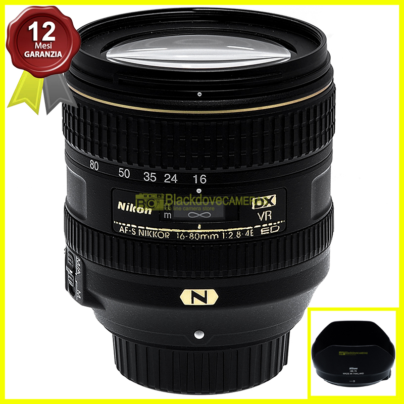 Nikon AF-S Nikkor 16/80mm f2,8-4 E VR ED DX obiettivo zoom per reflex digitali.