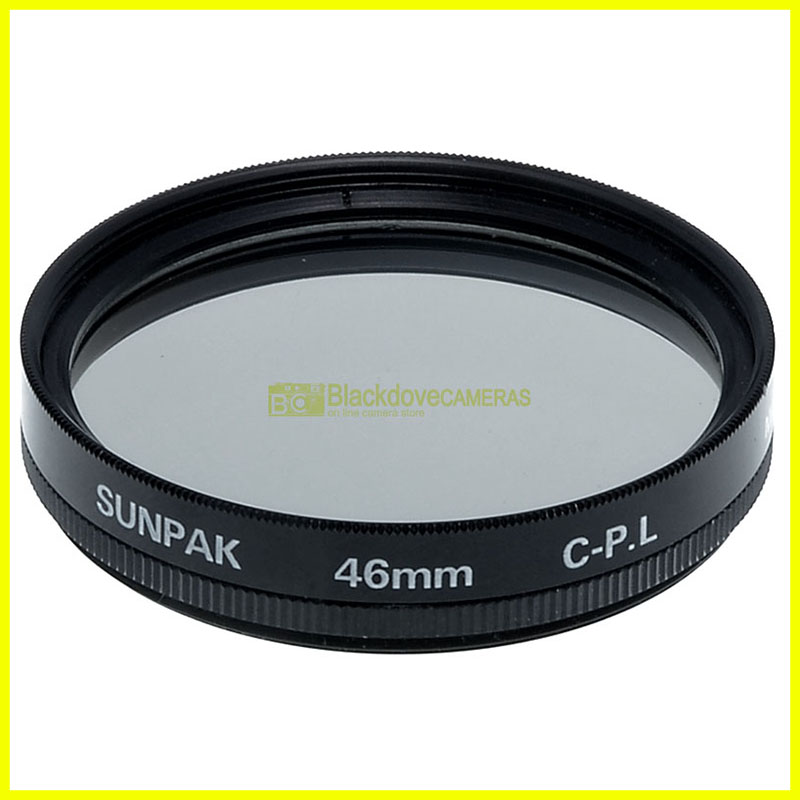 Filtre polarisant Sunpak 46 mm pour objectifs à visser M46. Polarisant