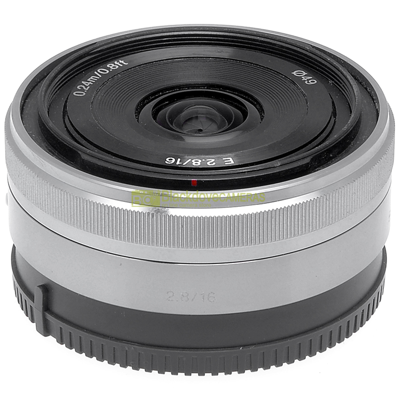 Sony E 16mm f2,8 OSS Silver. Obiettivo per fotocamere Sony E-Mount-NEX SEL-16F28