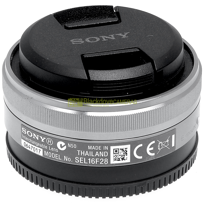 Sony E 16mm f2,8 OSS Silver. Obiettivo per fotocamere Sony E-Mount-NEX SEL-16F28