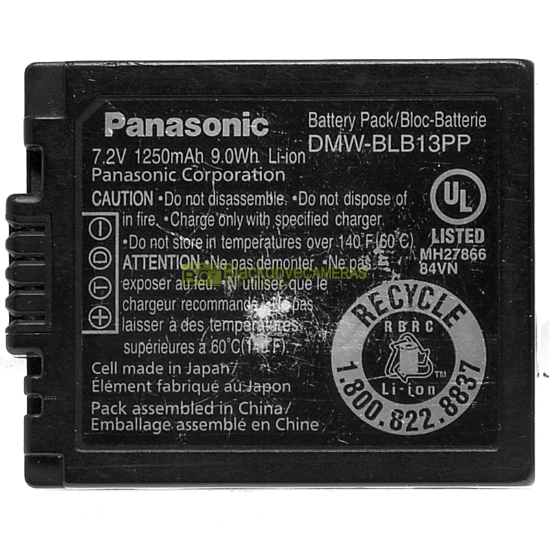 Panasonic DMW-BLB13P batteria per fotocamere Lumix DMC-GF1C, SLR, DMC-G1