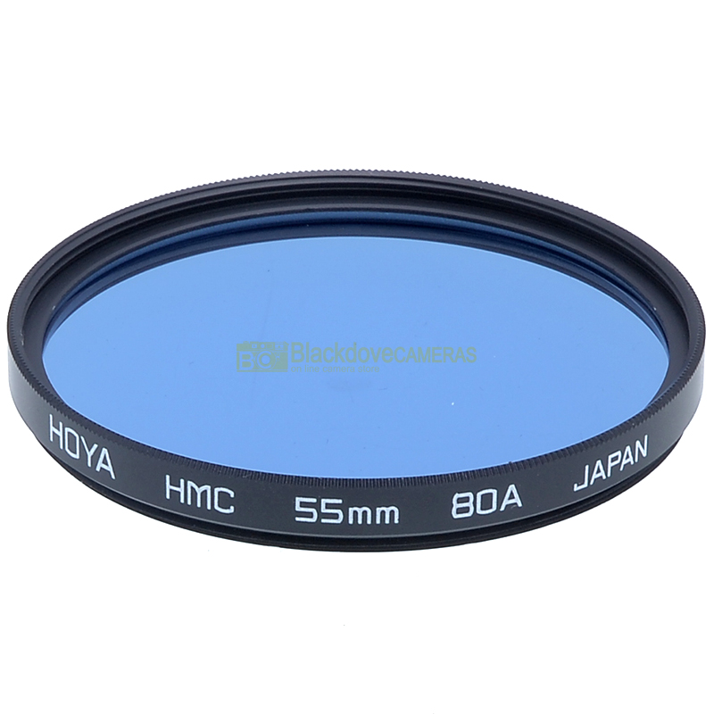 55mm. Filtro conversione colore blu 80A Hoya innesto a vite M55 Blue lens filter