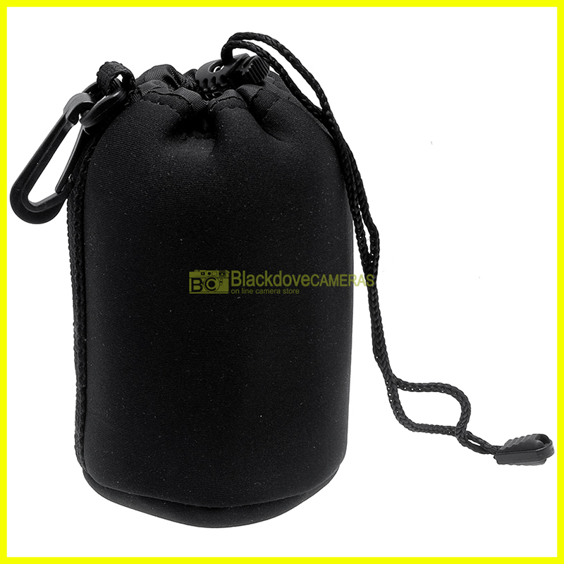 Custodia in neoprene per obiettivi fino a diametro cm 9 altezza cm 10. Lens case