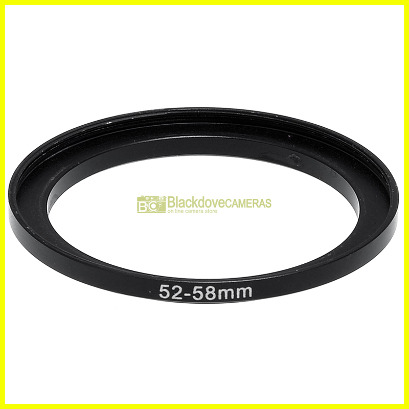 Adapter step up 52/58mm per filtri M58 su obiettivi diametro 52. Adattatore.