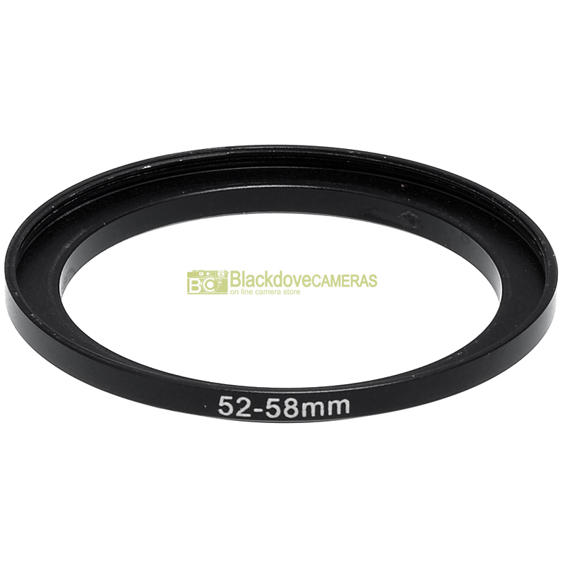 Adapter step up 52/58mm per filtri M58 su obiettivi diametro 52. Adattatore.