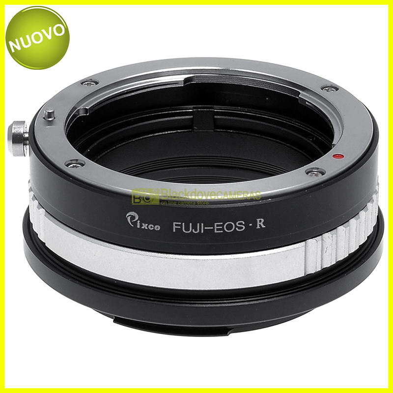 “Adattatore per obiettivi Fuji X Fujica su fotocamere Canon EOS R. Adapter EF-R”
