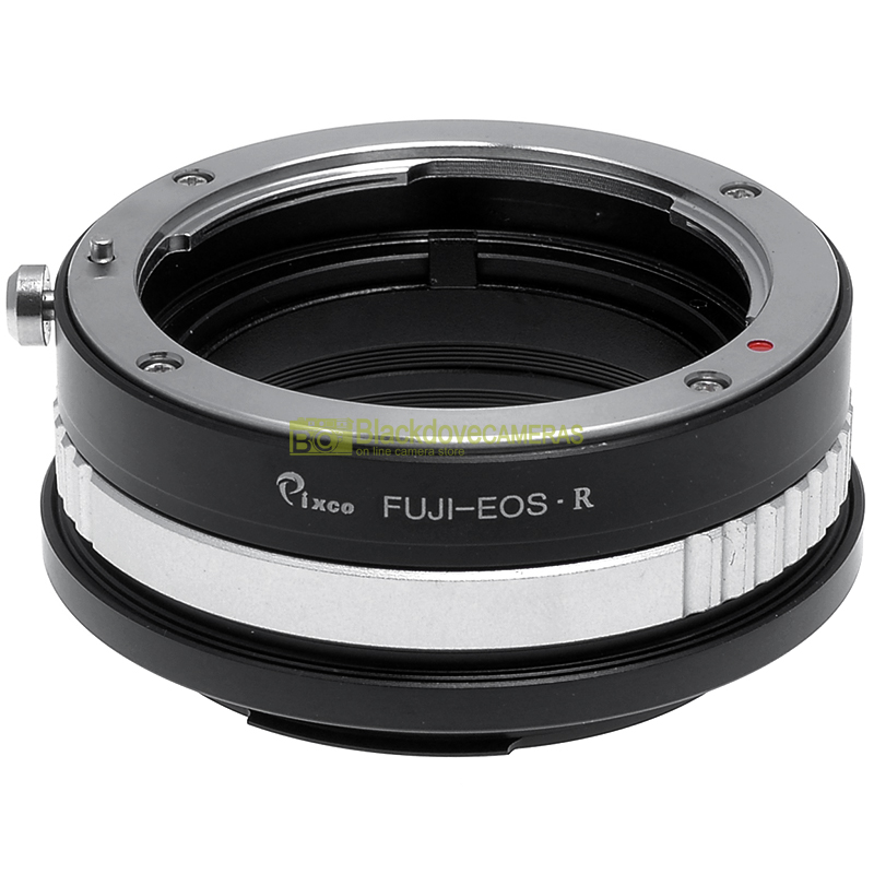 “Adattatore per obiettivi Fuji X Fujica su fotocamere Canon EOS R. Adapter EF-R”