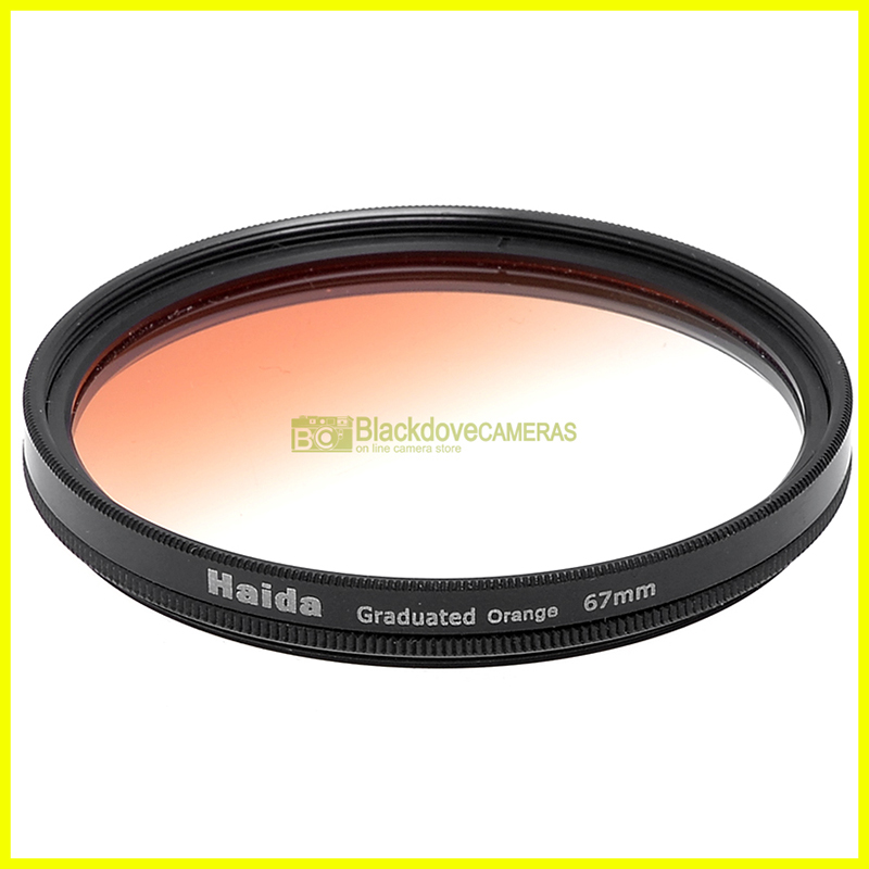 67mm. filtro digradante Arancio Haida Graduated orange filter. Vite M67 Graduato