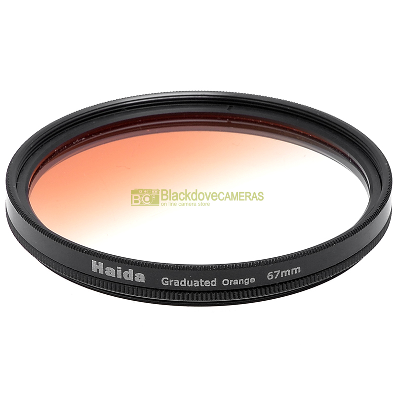 67mm. filtro digradante Arancio Haida Graduated orange filter. Vite M67 Graduato