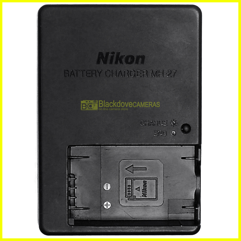 Caricabatterie Nikon MH-27 originale per batterie EN-EL20. MH27 battery charger.