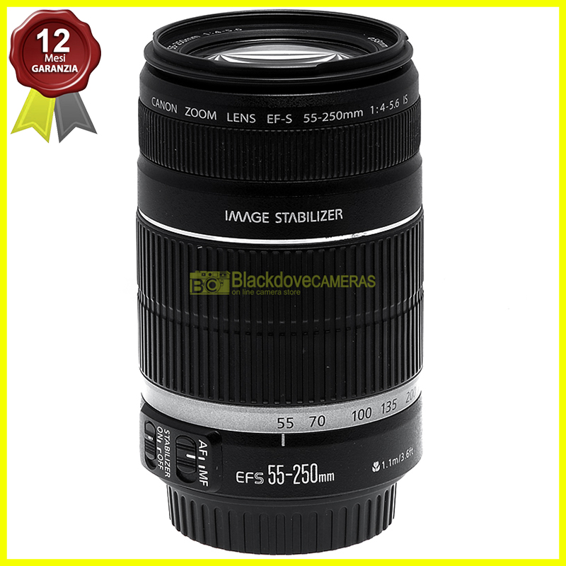 Canon EF-S 55/250mm f4-5,6 IS AF. Obiettivo autofocus per reflex digitali APS