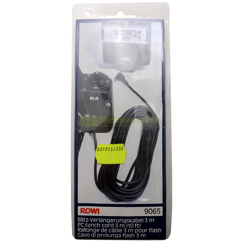 “Prolunga cavo sincro flash maschio/femmina da 3 metri. Sincro flash extender.”