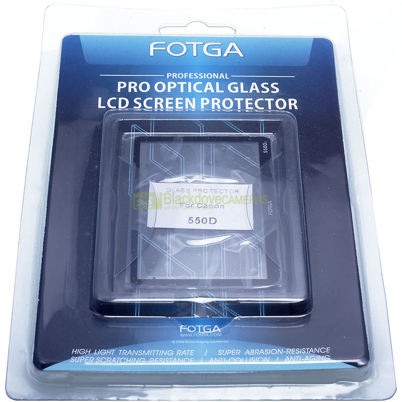 Protezione display in vetro Fotga per fotocamere Canon EOS 550D. LCD protector.