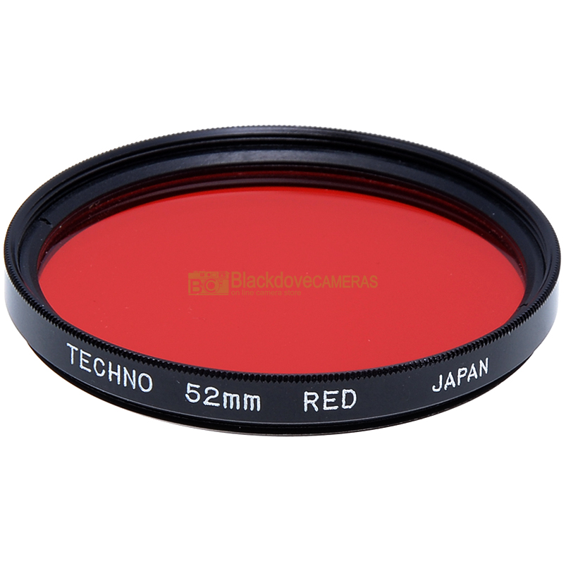 52mm. filtro Rosso Techno per obiettivi M52. Red filter for camera lens