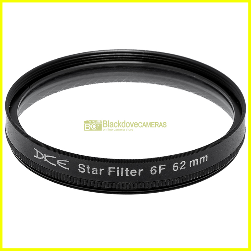 62mm filtro Star 6x stella a 6 punte DKE per obiettivi M62. Cross screen filter 