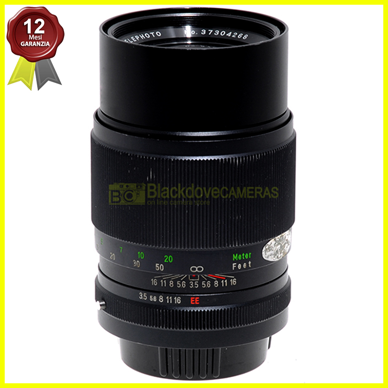 Tele obiettivo Vivitar 135mm. f3,5 per fotocamere reflex Konica AR. 135/3,5