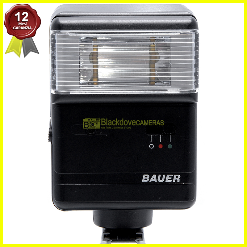 “Flash universale Bauer E528AB per fotocamere con contatto caldo o sincro”